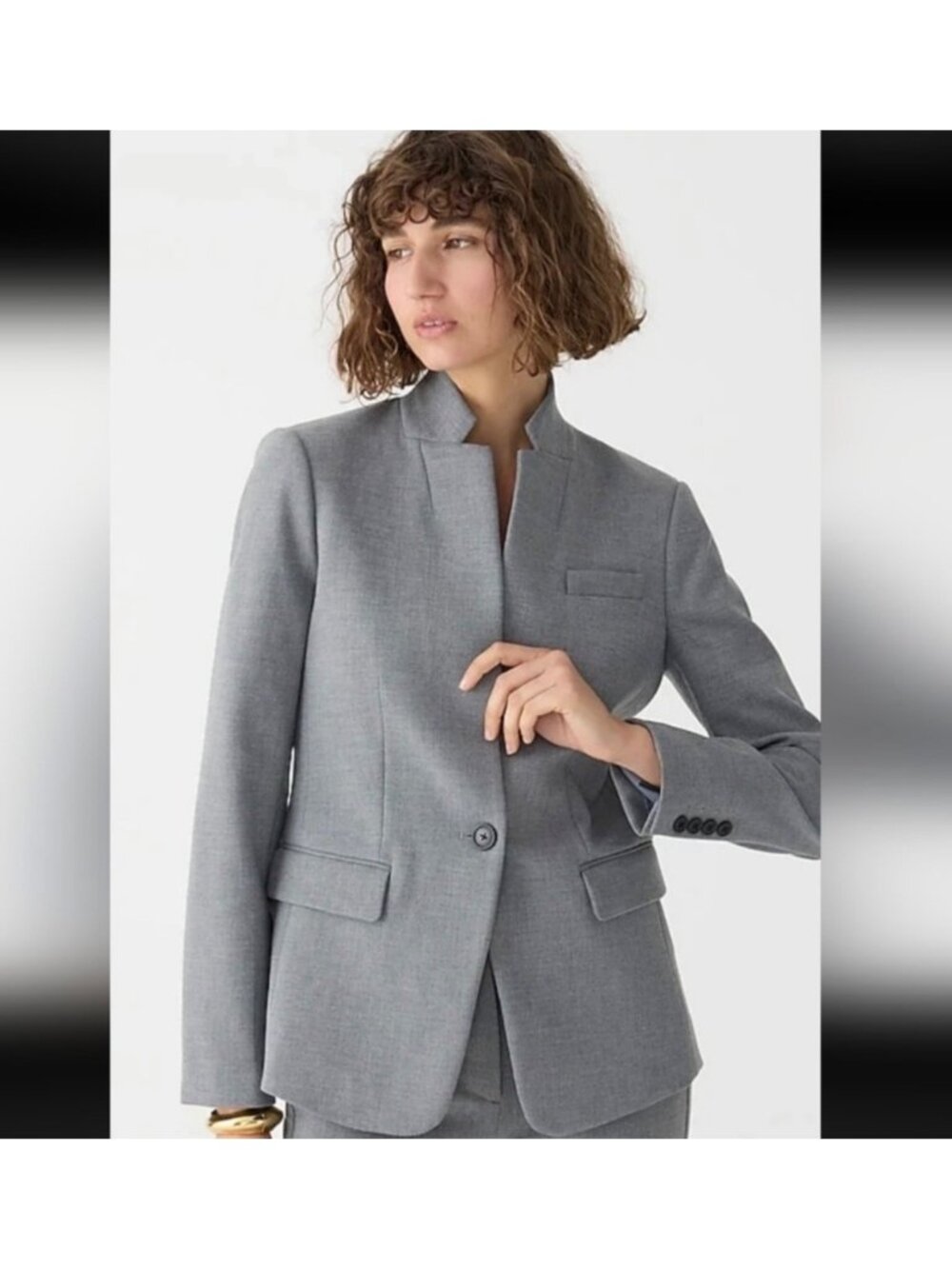 J.Crew Heather Gray Regent Blazer Four Season Classic Career Size 4P Women's